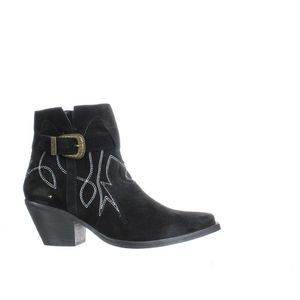 Dingo Womens Easy Does It Black Ankle Boots Size 8.5 Medium (B, M)